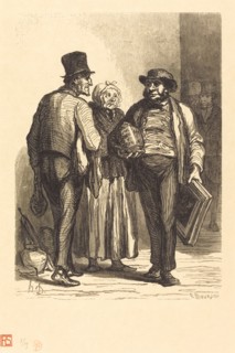 L'Hotel des Commissaires-priseurs: Les Marchands, 1863. Creator: Charles Maurand.