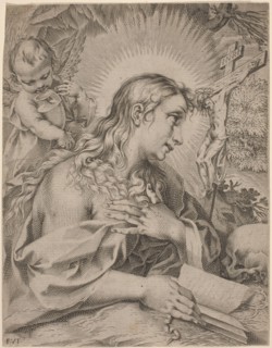The Penitent Magdalene, first quarter 17th century. Creator: Francesco Villamena.