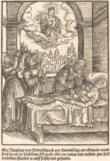 Ein Jungling von Friderschpach ..., c. 1503. Creator: Master of the Legend Scenes.