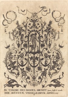 Title Page: Large Pendant, Venus and Amor at Centre, 1596. Creator: Daniel Mignot.