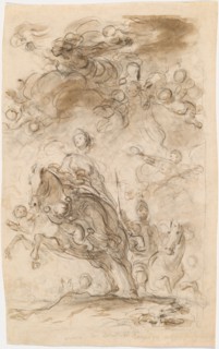 Orlando and Angelica Arrive at Charlemagne's Camp. Creator: Jean-Honore Fragonard.