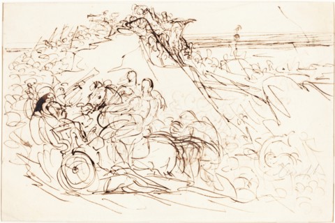 Xenophon and the Greeks Sighting the Sea [recto]. Creator: Benjamin Robert Haydon.