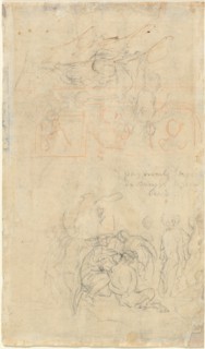 Sheet of Studies with the Drunken Pan and Nymphs [verso]. Creator: Jacob Jordaens.