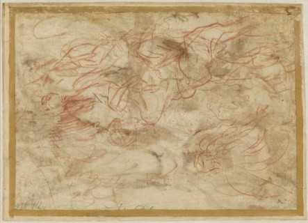 The Angel Appearing to Hagar in the Desert, c. 1660. Creator: Pier Francesco Mola.