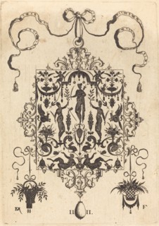 Large Pendant, Three Nude Women with Twigs at Centre, 1596. Creator: Daniel Mignot.