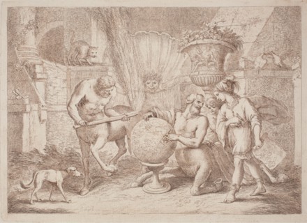 Chiron Teaches Geography to Achilles, 1758/1759. Creator: Gaetano Gherardo Zompini.