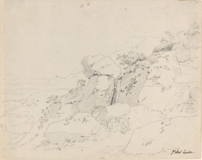 Glacial Boulders at the Edge of a Mountain, 1800/1810. Creator: Jean-Antoine Linck.