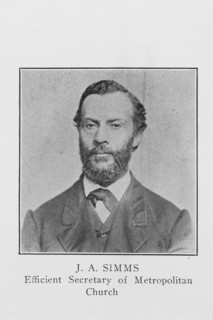 J. A. Simms; Efficient Secretary of Metropolitan Church, (1921?). Creator: Unknown.