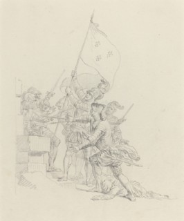 Il monte: il a déjà de ses mains triomphantes.... Creator: Hubert Francois Gravelot.