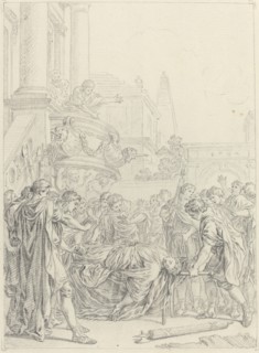 Du plus grand des Romains voilà ce qui vous reste. Creator: Hubert Francois Gravelot.