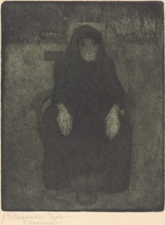 Old Woman, posthumous printing after 1919 by Felsing. Creator: Paula Modersohn-Becker.