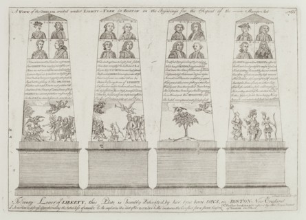 The Obelisk under the Liberty Tree, Boston, 1766 (printed 1973). Creator: Paul Revere.