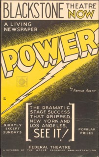 Poster from Chicago production of Power (Blackstone Theatre), [193-]. Creator: Unknown.