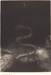 Et le lia pour mille ans (And bound him a thousand years), 1899. Creator: Odilon Redon.