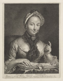 Dorothée Louise Viedebandt (The Artist's Wife), 1761. Creator: Georg Friedrich Schmidt.