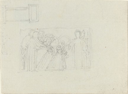 Study for a Monument to a Clergyman [recto and verso], c. 1820?. Creator: John Flaxman.