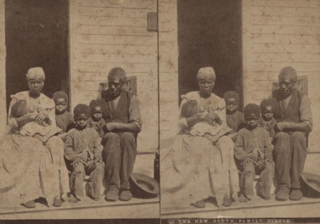 The New South family circle, [Family group on a porch], (1868-1900?). Creator: Unknown.
