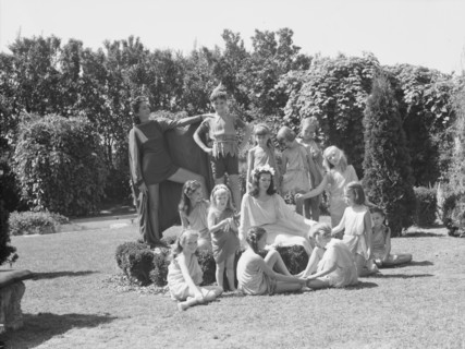 Elizabeth Duncan dancers and children, portrait photograph, 1941 Creator: Arnold Genthe.