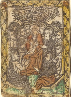 Pentecost, 1460/1480. Creator: Master of the Borders with the Four Fathers of the Church.