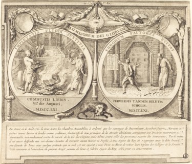 Expulsion of the Jesuits (Expulsion des Jesuites), 1761. Creator: Gabriel de Saint-Aubin.