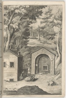 Spring of Saint Francis (Fonte di San Francesco) [plate B], 1612. Creator: Jacopo Ligozzi.