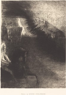 Pélerin du monde sublunaire (Pilgrim of the sublunary world), 1891. Creator: Odilon Redon.