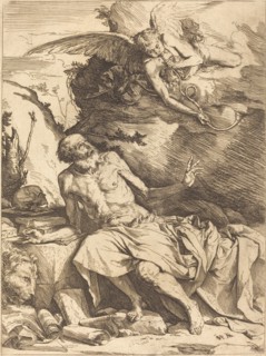 Saint Jerome Hearing the Trumpet of the Last Judgment, c. 1621. Creator: Jusepe de Ribera.