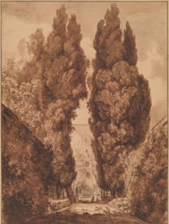 The Avenue of Cypresses at Villa d'Este, 1760 and c. 1765. Creator: Jean-Honore Fragonard.