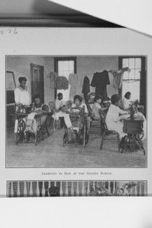 Learning to sew at the Gaudet School; [New Orleans, Louisiana], (1923?). Creator: Unknown.