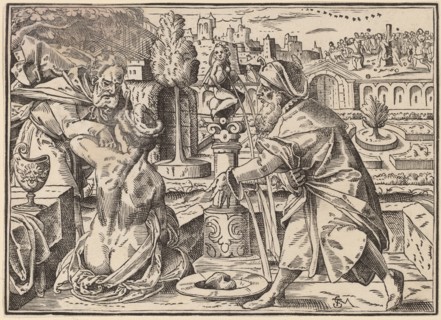 Christ Tells His Disciples of the Last Judgment, published 1630. Creator: Christoph Maurer.