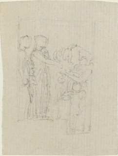 Beggars at a Door (Study for the Yarborough Monument), c. 1803/1806. Creator: John Flaxman.
