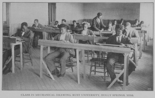 Class in mechanical drawing, Rust University, Holly Springs, Miss., 1902. Creator: Unknown.