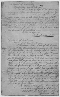 Affidavit certifying that Elizabeth Fletcher is a free woman, 1835-09-15. Creator: Unknown.