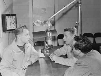 Portrait of Stan Kenton and Pete Rugolo, WORK, 1947 or 1948. Creator: William Paul Gottlieb.