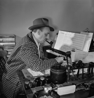 Portrait of Brick Fleagle in his home, New York, N.Y., 1946. Creator: William Paul Gottlieb.
