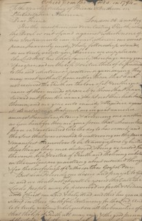 Epistle from the yearly meeting of Friends Brethren in Philadelphia, 1699. Creator: Unknown.