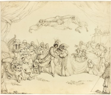 Oberon and Titania, from A Midsummer Night's Dream, n.d. Creator: Charles Kirkpatrick Sharpe.