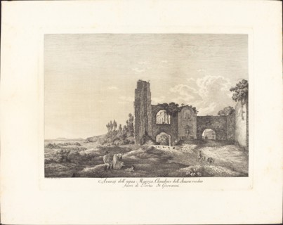 Avanzi dell'acqua Marzia, Claudia e dell'Aniene vecchio, 1793. Creator: Jacob Wilhelm Mechau.