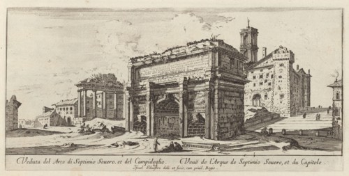 Veduta del Arco di Septimio Severo, et del Campidoglio, 1640-1660. Creator: Israel Silvestre.