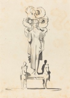 Bronze Figure of Minerva, Found in the Barrow of Achilles, published 1829. Creator: W Walton.