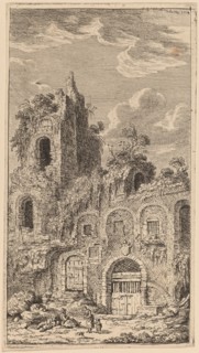 Fragment of the Old City Wall at San Giovanni Laterano, 1764. Creator: Franz Edmund Weirotter.