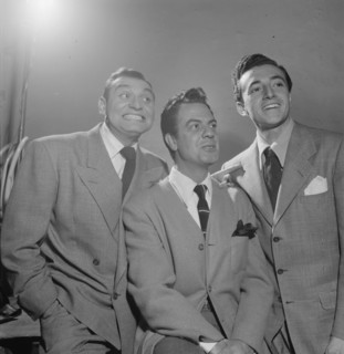 Portrait of Frankie Laine and Vic Damone, New York, N.Y., 1946. Creator: William Paul Gottlieb.