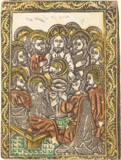 The Last Supper, 1460/1480. Creator: Master of the Borders with the Four Fathers of the Church.