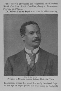 Dr. R.F. Boyd : Professor in Meharry Medical College, Nashville, Tenn., 1902. Creator: Unknown.