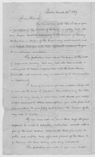 Letter from abolitionist soliciting for Cradle of Liberty distributors, 1839. Creator: Unknown.