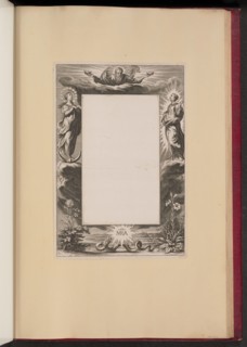 Border Illustration with God the Father, Two Saints, and a Serpent, 1613/1646. Creator: Unknown.