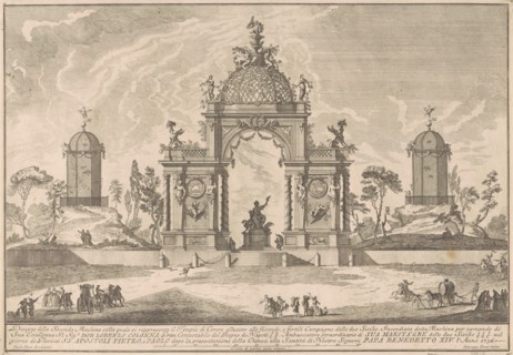 The Seconda Macchina for the Chinea of 1756: The Temple of Ceres, 1756. Creator: Giuseppe Pozzi.