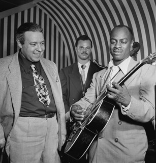Portrait of Hugues Panassié and Tiny Grimes, New York, N.Y., 1946. Creator: William Paul Gottlieb.