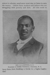 Rev. D.J. Sanders, D.D. : President of Biddle University, Charlotte, N.C., 1902. Creator: Unknown.