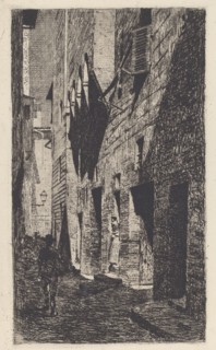 House of Dante da Castiglione [Casa di Dante da Castiglione], c. 1883. Creator: Telemaco Signorini.